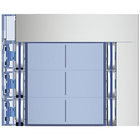 Frontale 6 Pulsanti Su Colonna Doppia Finitura Allmetal - Foto 1