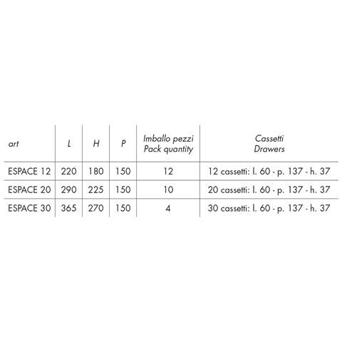 Monoblocco Porta Minuteria Con 12 Cassetti Trasparenti E 12 Divisori - Modello Espace 12 - Blu - Foto 3
