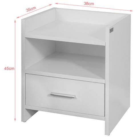 Comodino Bianco, Comodino Letto Con Cassetto Fbt66-w - Foto 2