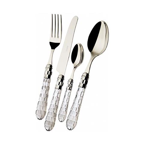 Posate Cristallo Di , Set 24 - Trasparente Cromata - Foto 1