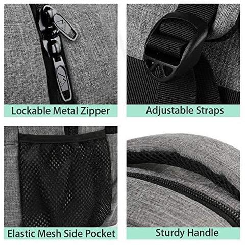 Viaggi Laptop Backpack Di Lavoro Bag Lightweight Laptop Bag Con Porta Usb Di Ricarica Anti Theft Affari Zaino Water Resistant Regalo Scuola Zaino Per Uomini E Donne Adatto 15.6 Inch Laptop-gray - Foto 4