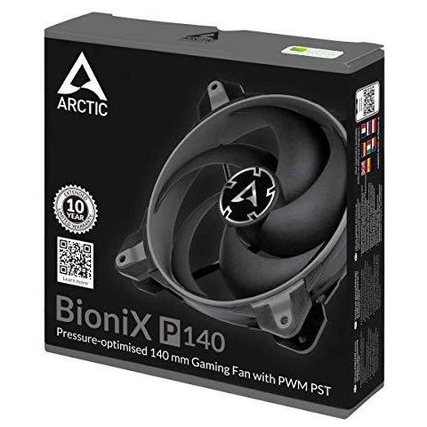 Bionix P140 - 140 Millimetri Gaming Case Fan Con Tecnologia Pwm Sharing (pst) Pressione-ottimizzato Motore Molto Silenzioso Computer Velocit Della Ventola 200-1950 Rpm - Grey - Foto 2