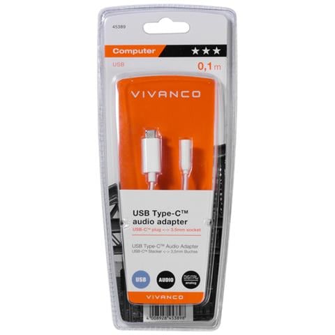 CC UC A 1 cavo audio 0,1 m 3.5mm USB Bianco - Foto 2