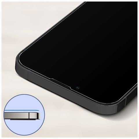 2 Vetri Temperati 9h Per Iphone 13 E 13 Pro Smussato Akashi Trasparente - Foto 10