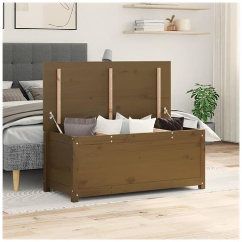 Contenitore Portaoggetti Miele 110x50x45,5cm Massello Di Pino - Foto 2