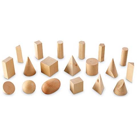 Ler4298 Solidi Geometrici In Legno, Set Di 19 - Foto 2