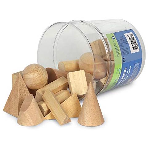 Ler4298 Solidi Geometrici In Legno, Set Di 19 - Foto 3