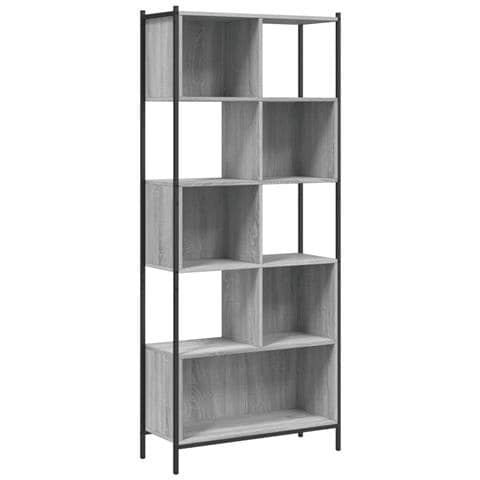 Libreria Grigio Sonoma 72x28x172 Cm In Legno Multistrato - Foto 2