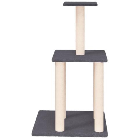 Albero Per Gatti Con Tiragraffi In Sisal Grigio Scuro 85,5 Cm - Foto 2