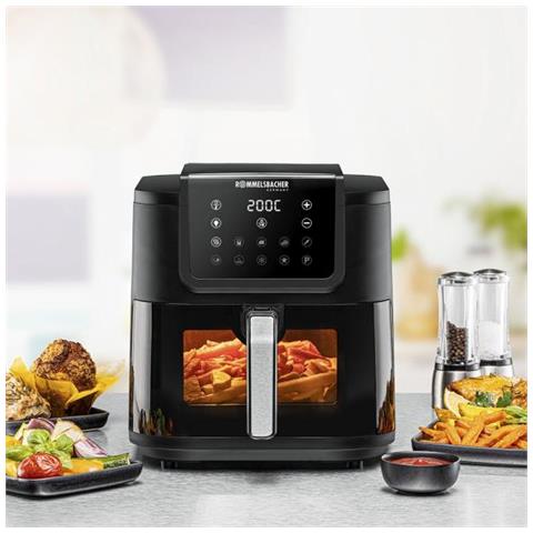 Frh 1700 Friggitrice Singolo 8 L Indipendente 1700 W Friggitrice Ad Aria Calda Nero, Acciaio Inossidabile - Foto 2