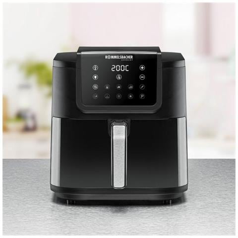 Frh 1700 Friggitrice Singolo 8 L Indipendente 1700 W Friggitrice Ad Aria Calda Nero, Acciaio Inossidabile - Foto 3