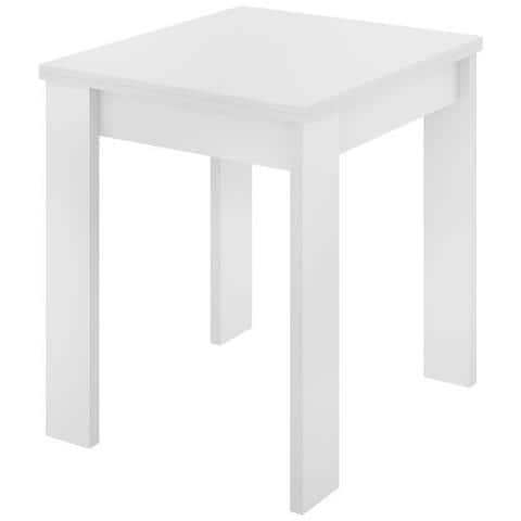 Tavolo Da Cucina Quadrato - Melamina - Bianco - 67 X 67 X 79 Cm - Foto 1