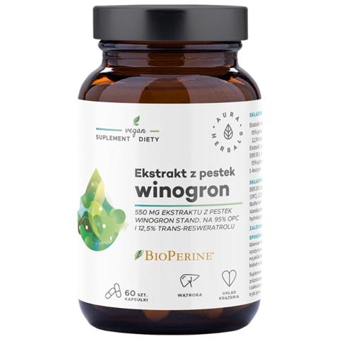 Aura Herbals Opc Estratto Di Semi D'uva 550 Mg 60 Capsule - Foto 1