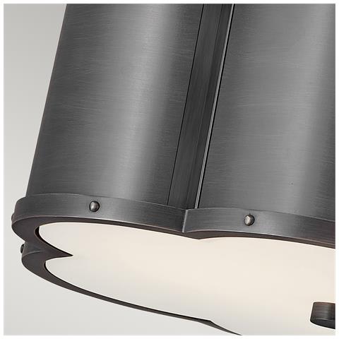 Lampadario Contemporaneo Chance Acciaio Ottone Annerito Vetro 2 Luci E27 - Foto 2