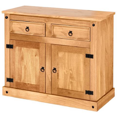 Mexico Credenza Con 2 Ante E 2 Cassetti In Pino Light Nature - Foto 1