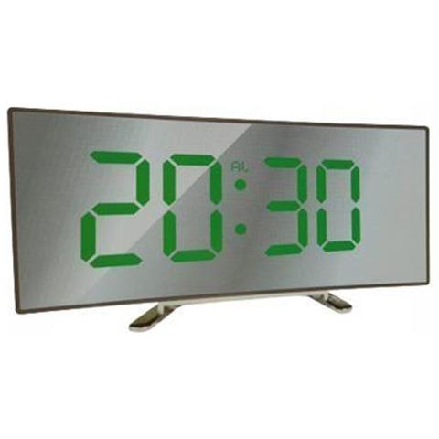 Sveglia Digitale Display Led Curvo Orologio Tavolo Comodino Specchiato Dd-1209 - Foto 2