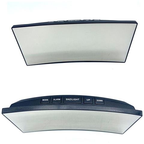 Sveglia Digitale Display Led Curvo Orologio Tavolo Comodino Specchiato Dd-1209 - Foto 3