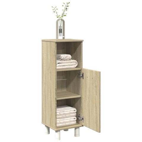 Mobile Da Bagno Rovere Sonoma 30,5x30x95cm In Truciolato - Foto 1