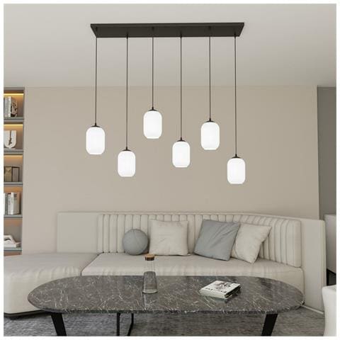 Lampada A Sospensione Verdi - Nero - Metallo - 115x22x140 Cm - Foto 2