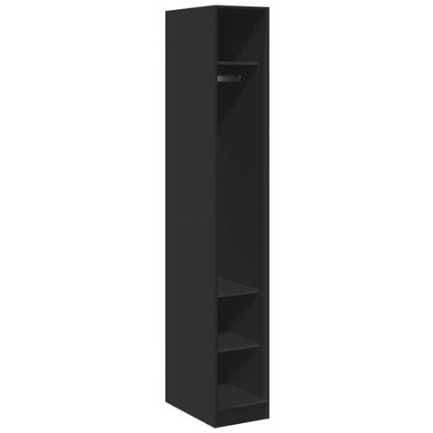 Armadio Nero 30x50x200 Cm In Legno Multistrato - Foto 2