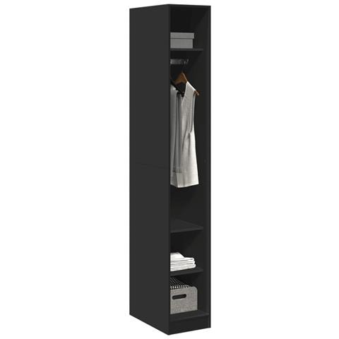 Armadio Nero 30x50x200 Cm In Legno Multistrato - Foto 3