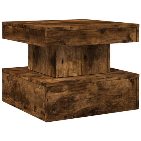 Tavolino Da Soggiorno Con Luci Led Rovere Sonoma 50x50x40 Cm - Foto 3