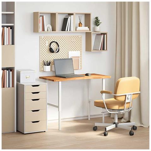 Piano Scrivania Marrone Chiaro 100x50x2,5 Cm In Rovere Massello - Foto 3