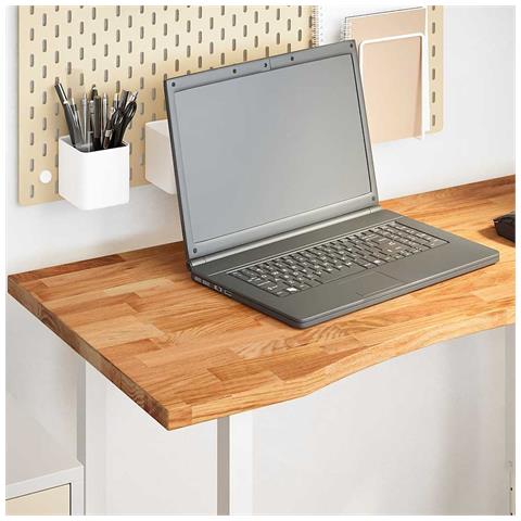 Piano Scrivania Marrone Chiaro 100x50x2,5 Cm In Rovere Massello - Foto 1