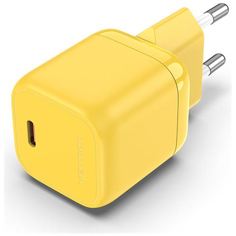 FAKY0-EU Caricabatterie per dispositivi mobili Computer portatile, Smartphone, Tablet Giallo AC Ricarica rapida Interno - Foto 1