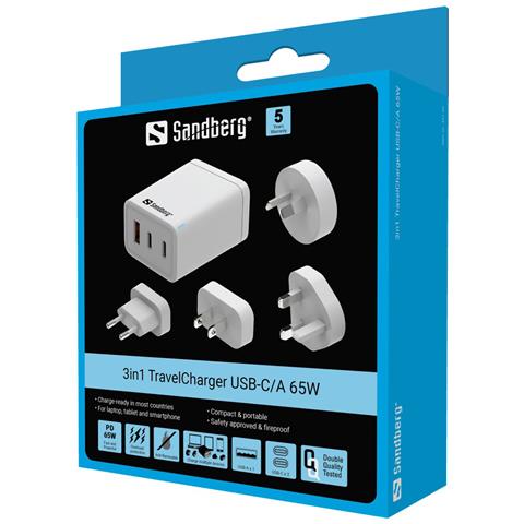 441-59 Caricabatterie per dispositivi mobili Universale Bianco AC Ricarica rapida Interno - Foto 6