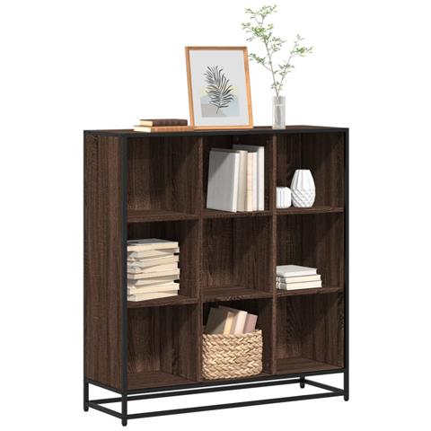 Libreria Rovere Marrone 97,5x33x107,5 cm Multistrato e Metallo - Foto 2