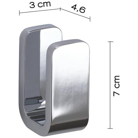 Appendiabiti Da Muro In Ottone, Acciaio Inox E Cromall 3226 Serie Outline Cromato - Foto 2