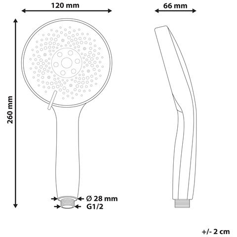 Kit Doccia Con Soffione E Flessibile Ichma 5 Funzioni Nero - Foto 7