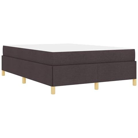 Letto a molle Marrone scuro e Bianco 140 x 190 cm Tessuto - Foto 9