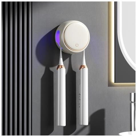 Sterilizzatore Smart Uv Per Spazzolini - Porta Spazzolino Elettrico Disezione Montato A Parete White - Foto 2