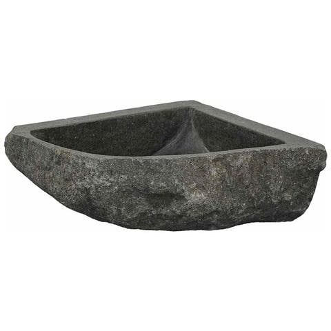 Lavabo ad angolo sospeso Grigio (30-37) x (30-37) x 12 cm - Foto 1