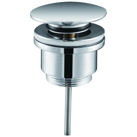 Imex Valvola Scarico Click-clack In Ottone Cromato E Acciaio Compatibile Lavabi E Bidet Con O Senza Troppopieno Filettatura 1 1-4 Sistema Apertura Chiusura 20000 Cicli Montaggio Rapido Modello V - Foto 1