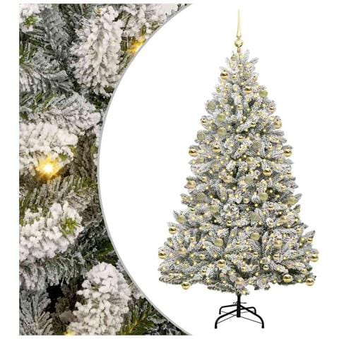 Albero di Natale artificiale con 300 LED Verde e Bianco 210 cm - Foto 1
