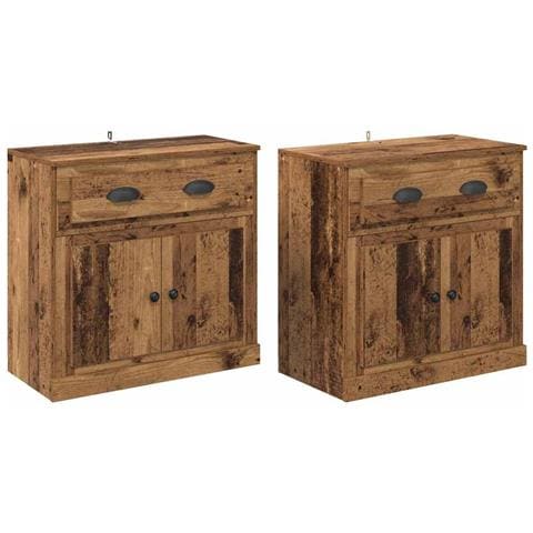 Sideboards con cassetto 2 pcs Legno vecchio 70 x 35,5 x 67,5 cm - Foto 1