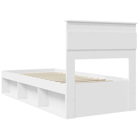 Struttura del letto Bianco 75 x 190 cm Pino massello - Foto 9
