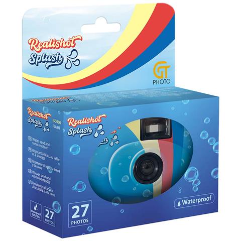 Macchina Fotografica Usa E Getta Impermeabile Modello Realishot Splash 27 Pose, Multicolore - Foto 4