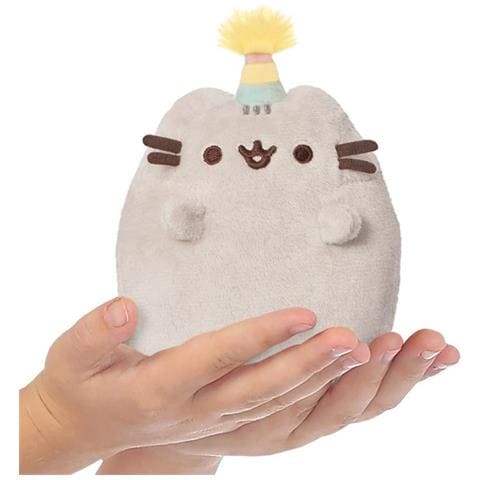 Peluche Mascotte 12cm Con Cappellino Di Compleanno Design Affascinante, Grigio Chiaro - Foto 2
