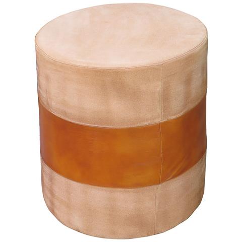 Pouf Imbottito Fatto A Mano Marrone 42x42x45h - Foto 2
