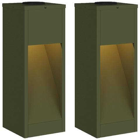 Lucina LED Solare da Percorso 2 pcs Verde oliva - Foto 1