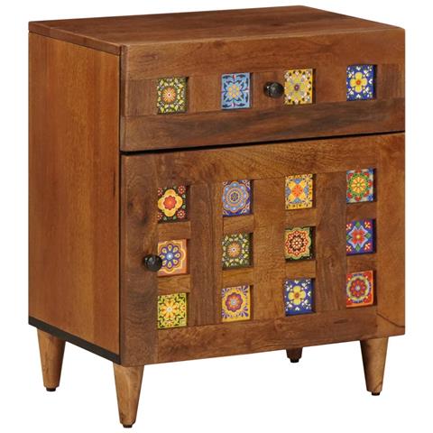 Armadio da Notte con cassetto Marrone 50 x 33 x 60 cm - Foto 1