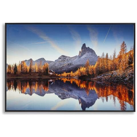 Stampa Su Tela Lake Lago Di Montagna Al Tramonto, 90x60 Cm - Foto 1