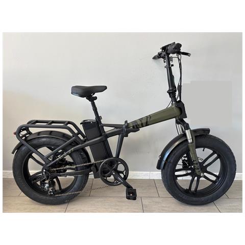Bici E-bike Fat Bike Misura 20 Cambio 7v Batteria 48v 17,5ah Motore 250w 50nm Bicicletta Elettrica Pieghevole In Alluminio - Titanio Nero Opaco - Foto 3