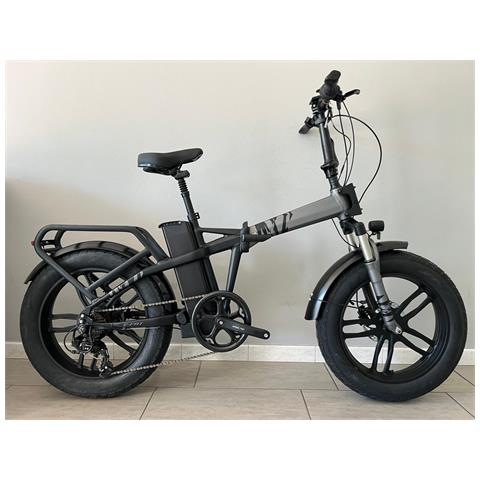 Bici E-bike Fat Bike Misura 20 Cambio 7v Batteria 48v 17,5ah Motore 250w 50nm Bicicletta Elettrica Pieghevole In Alluminio - Titanio Nero Opaco - Foto 1