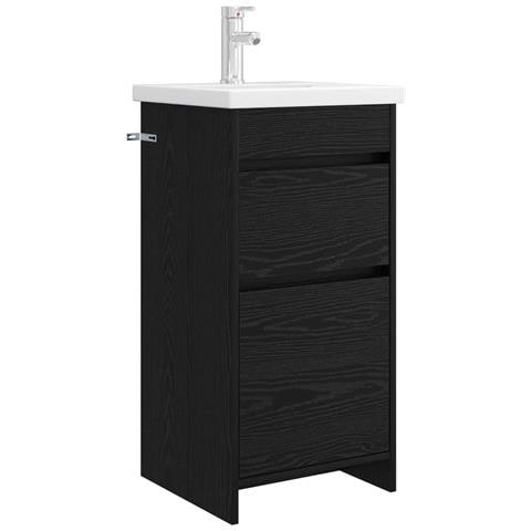 Mobile da bagno con lavabo Rovere Nero 42 x 40 x 84,5 cm - Foto 1