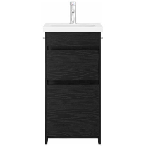 Mobile da bagno con lavabo Rovere Nero 42 x 40 x 84,5 cm - Foto 2